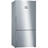 BOSCH Frigorifero Combinato a Libera Installazione, Serie 6, h 186 cm, Capacità 631 Lt, Classe Energetica D, Acciaio Inox - KGN86AIDR
