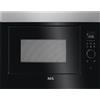 AEG Microonde con Grill ad Incasso, h 46 cm, Capacità 26 Lt, Vetro Nero + Acciaio Inox - MBE2658DEM