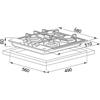 FRANKE Piano Cottura a Gas, FHNL 604 4G XS E, 4 Fuochi, 60 cm, Acciaio Inox - 106.0489.620 - FUORI PRODUZIONE