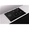 ELLECI Piano Cottura a Gas, Linea Urban 60, 4 Fuochi, 60 cm, Vetro Nero - PVGU601BK