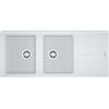 FRANKE Lavello 2 Vasche, Serie Boston BFG 621, Installazione Standard, 116 cm, Fragranite Bianco - 114.0276.593