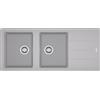 FRANKE Lavello 2 Vasche, Serie Boston BFG 621, Installazione Standard, 116 cm, Fragranite Alluminio - 114.0276.592