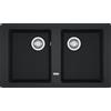 FRANKE Lavello 2 Vasche, Serie Boston BFG 620, Installazione Standard, 86 cm, Fragranite Nero - 114.0276.140
