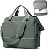 SEAFEW Borsone da Viaggio,Bagaglio a Mano 40x20x25 Ryanair Borsa da Viaggio con Scomparto per le Scarpe,Borsa da Cabina Ryanair Borsa Sportiva Borsone da Palestra Borsa da Weekend,C03-Verde