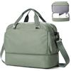 SEAFEW Borsone da Viaggio,Bagaglio a Mano 45x36x20 Easyjet Borsa da Viaggio con Scomparto per le Scarpe,Borsa da Cabina Easyjet Borsa Sportiva Borsone da Palestra Borsa da Weekend,C03-Verde
