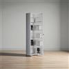 LIBEROSHOPPING Colonna singola a scarpiera Bianco lucido con anta a specchio 42xh190 cm - LIBEROSHOPPING