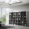 Itamoby Libreria in legno Cemento 317x200h cm con 7 elementi e vani trapezoidali TREK