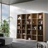 Itamoby Libreria in legno Noce 227x200h cm con 5 elementi e vani trapezoidali TREK