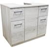 LIBEROSHOPPING Mobile copricolonna sottolavabo 2 ante 2 cassetti Quercia Bianco - LIBEROSHOPPING