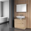 LIBEROSHOPPING Mobile copricolonna sottolavabo 2 ante 2 cassetti QUERCIA NATURALE - LIBEROSHOPPING