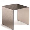 Capodarte Tavolino salotto in vetro temperato effetto martellato bronzo - PLINIO