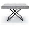 MABLOA Tavolino TURIX 120x80 cm in legno metallo cemento trasformabile