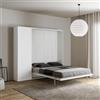 Itamoby Letto a scomparsa una piazza e mezza 120 cm con colonna KENTARO Bianco Frassino - Itamoby