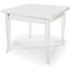 LIBEROSHOPPING Tavolo in legno classico a libro quadrato BIANCO misura 90x90 cm esteso 180 cm - LIBEROSHOPPING