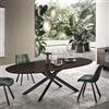 Capodarte Tavolo ovale fisso con piano in Rovere Termico 210 cm RON - Capodarte