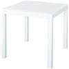 Bica Tavolo quadrato 80x80cm per interno ed esterno in polipropilene DALLAS BIANCO - Bica
