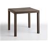 Bica Tavolo quadrato 80x80cm per interno ed esterno in polipropilene DALLAS MOKA - Bica