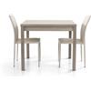 LIBEROSHOPPING Tavolo quadrato 90x90 allungabile a 180 cm apribile a libro in finitura Rovere Grigio - LIBEROSHOPPING
