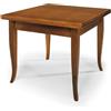LIBEROSHOPPING Tavolo quadrato a libro finitura in NOCE misura 80x80 cm esteso 160 cm - LIBEROSHOPPING