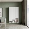 Itamoby Parete soggiorno verticale Isoka A20 L.120 H 194 P.39,5 Bianco