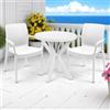 LIBEROSHOPPING Tavolo rotondo 70 cm da esterno in polipropilene Bianco ARIKA - LIBEROSHOPPING