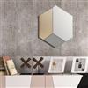 LIBEROSHOPPING Specchio moderno esagonale 70x80 cm con vetro fumè e bronzo - JACOB - LIBEROSHOPPING