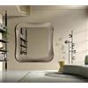 Capodarte Specchio quadrato DUNE 175x175 cm con cornice in vetro Bronzo