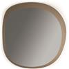 Capodarte Specchio sagomato 120x123 cm FILL con cornice Bronzo e vetro Fumè - Capodarte