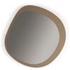 Capodarte Specchio sagomato 45x46 cm FILL con cornice Bronzo e vetro Fumè - Capodarte