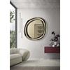 Capodarte Specchio sagomato MOVE 72X80 cm con cornice curva Bronzo