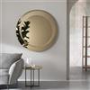Capodarte Specchio tondo con decorazione sabbiata D120 cm LEVI Bronzo