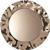 Capodarte Specchio tondo DANCE con cornice in vetro mosso D120 cm Bronzo