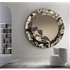 Capodarte Specchio tondo DANCE con cornice in vetro mosso D180 cm Bronzo