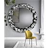 Capodarte Specchio tondo DANCE con cornice in vetro mosso D180 cm Fumè