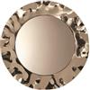 Capodarte Specchio tondo DANCE con cornice in vetro mosso D90 cm Bronzo
