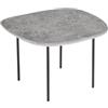 Ikone Tavolino con piano sagomato in legno Cemento e base in metallo - FLUX Small - Ikone