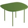 Ikone Tavolino con piano sagomato in legno Verde e base in metallo - FLUX Small - Ikone