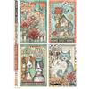 Carta di riso Furry Friends 4 cards Stamperia