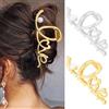 Reaky Fermagli per capelli in metallo color oro, grandi artigli per capelli, accessori per capelli da donna