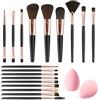 Vonsera Set Pennelli Trucco Professionale, Kit Completo con Pennello Fondotinta, Correttore e Blush, Set Pennelli Make Up per Principianti ed Esperti (Rosa Oro 18 Pezzi)