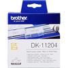 Brother ORIGINAL Brother Etichette Nero su bianco DK-11204 etichette in carta multiuso, 17x54 mm bainco 400 et/ruolo