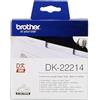 Brother ORIGINAL Brother Etichette Nero su bianco DK-22214 etichetta a lunghezza continua, 12 mm bianco 30,48 m