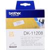 Brother ORIGINAL Brother Etichette Nero su bianco DK-11208 etichette in carta per indirizzi, 38x90 mm bianco 400 et./ruolo