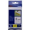 Brother ORIGINAL Brother Nastro Nero su bianco TZe-S211 TZ-S211 6 mm x 8 m, laminato, adesivo extra forte