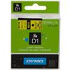 DYMO ORIGINAL DYMO Nastro Nero su giallo S0720580 45018 12mm x 7m, Standard-D1-ruolo