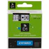 DYMO ORIGINAL DYMO Nastro Nero su bianco S0720680 40913 9mm x 7m, nastro standard D1