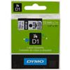 DYMO ORIGINAL DYMO Nastro Nero su trasparente S0720500 45010 12mm x 7m, Standard-D1-ruolo