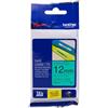Brother ORIGINAL Brother Nastro Nero su verde TZe-731 TZ-731 12 mm x 8 m, laminato
