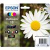 Epson ORIGINAL Epson Multipack nero / ciano / magenta / giallo C13T18064012 18 ~715 Seiten 4 cartucce d'inchiostro: T1801 + T1802 + T1