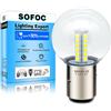 SOFOC BA20S Lampadina LED Per Faro Moto Bianco 6V 12V 24V Compatibile 6-30V AC/DC 2W G40 1:1 Design Con Lampada Alogena Originale 1 Pcs